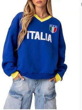 Women’s Oversized Italy Pullover Sweatshirt M